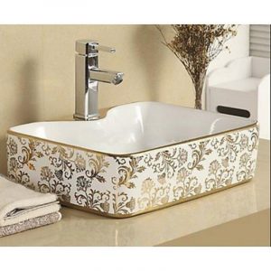 Lavabo hoa văn đặt bàn KOTOFA KT-LB01
